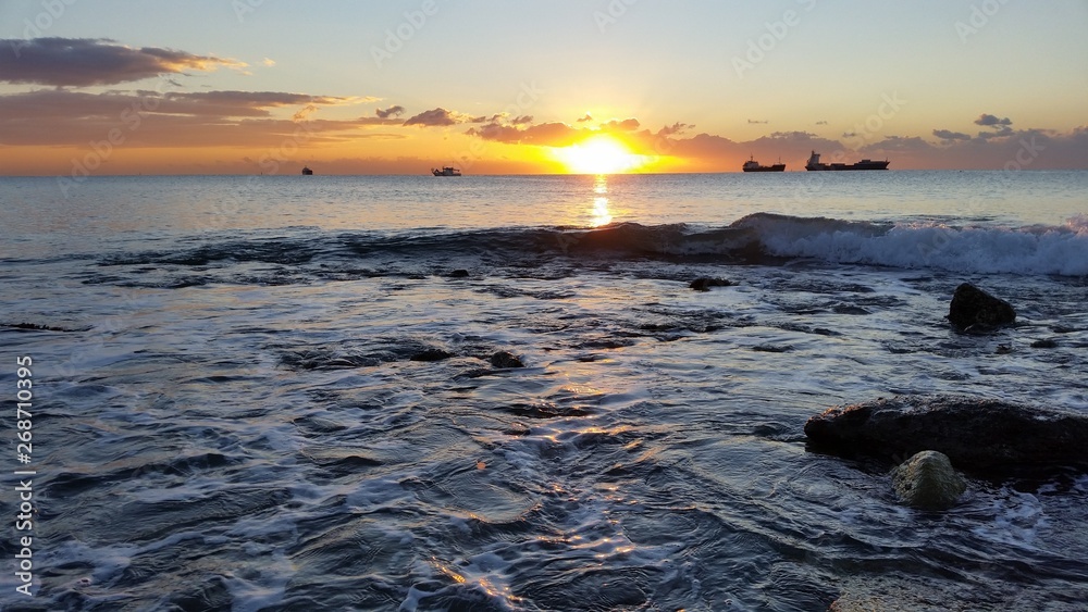 The beautiful sunset natural sea landscape The beautiful sunset natural sea landscape