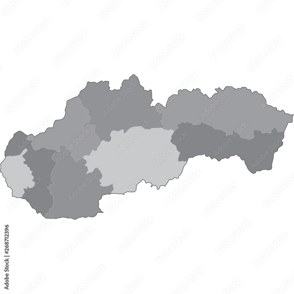 mappa della slovakia