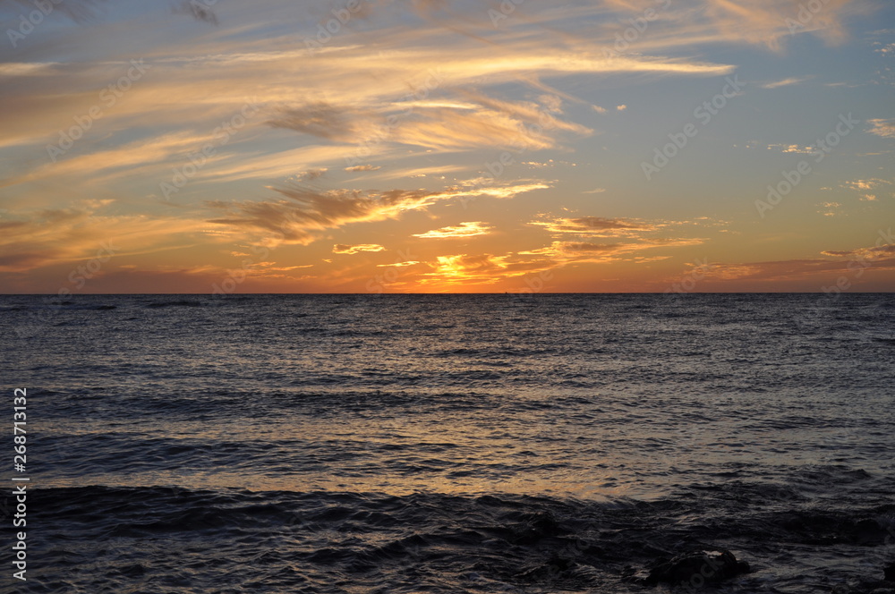 The beautiful sunset natural sea landscape
