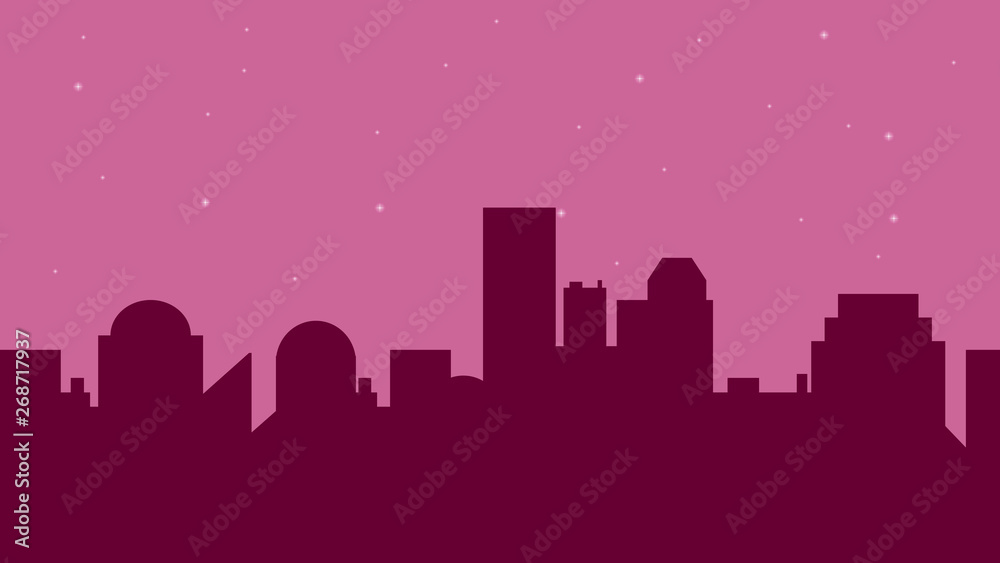 Night city vector. City landscape illustration Night city vector. City landscape illustration