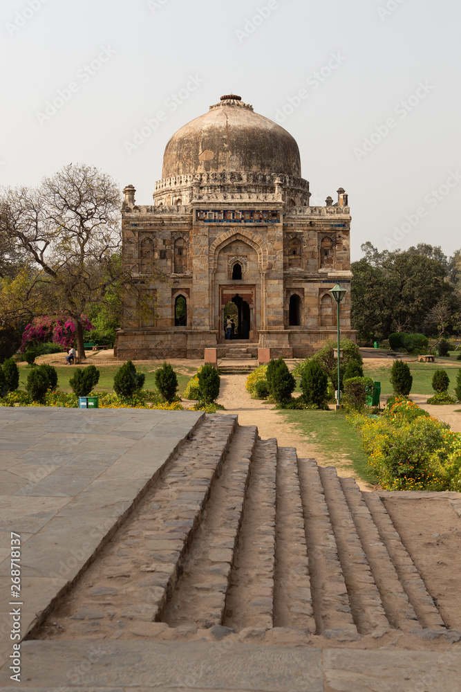 Shish Gumbad (glazed dome) at Lodhi Gardens, New Delhi