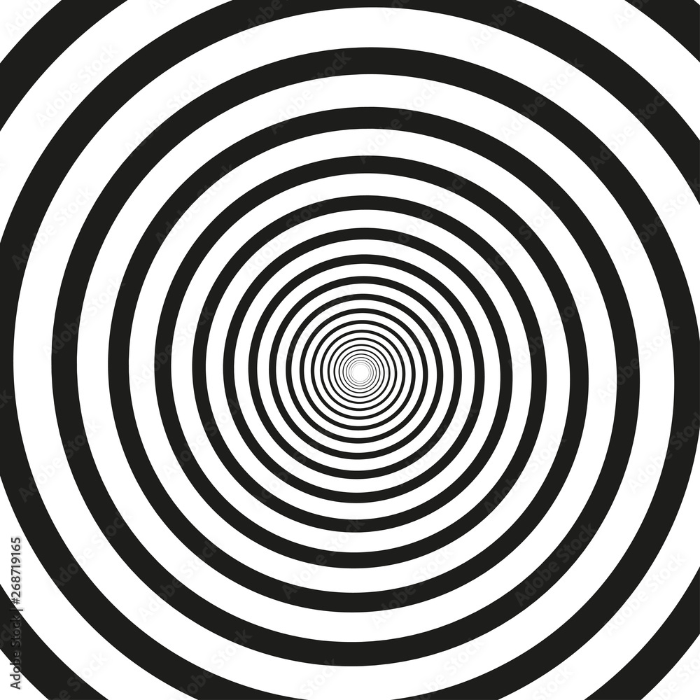 Psychedelic spiral with radial rays