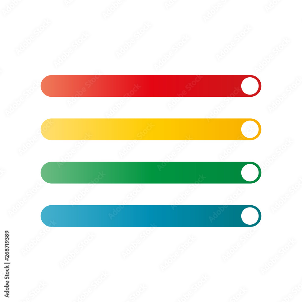 Web buttons flat design vector