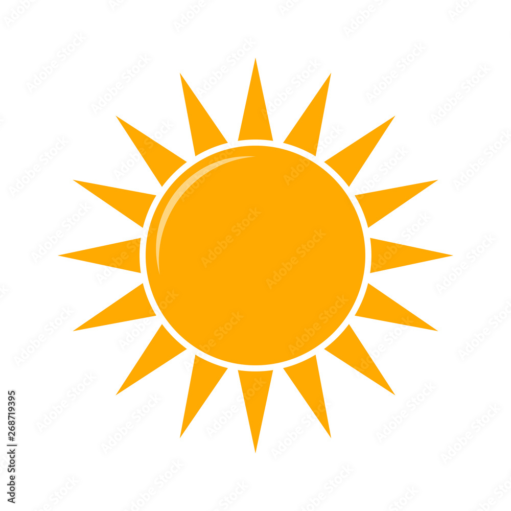Weather forecast icon, vector. Sunny weather Weather forecast icon, vector. Sunny weather