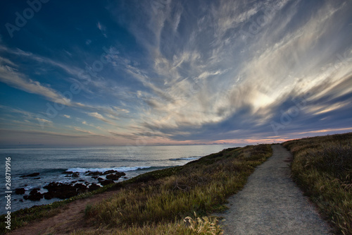 walkway on beach of california