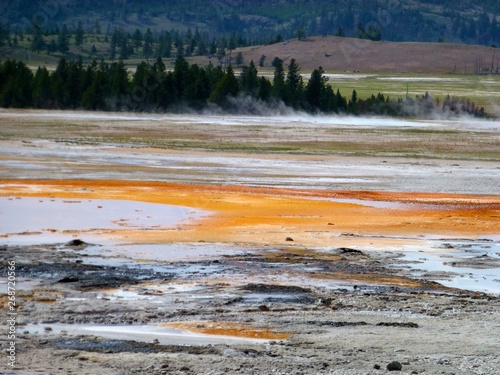 Vulcanic geyser landscapes in Alaska