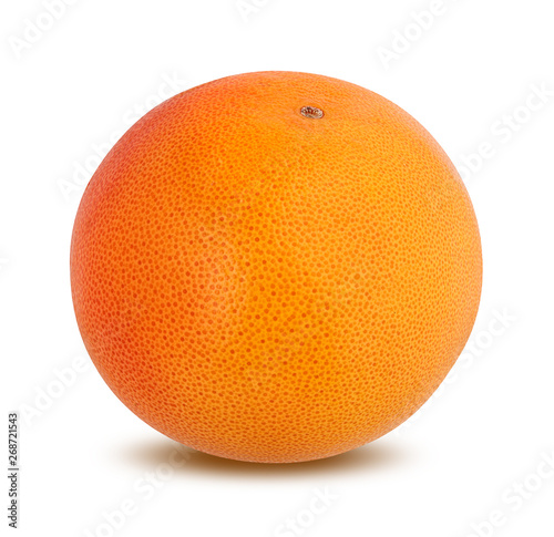 Fresh grapefruit isolated on white background  with clipping path