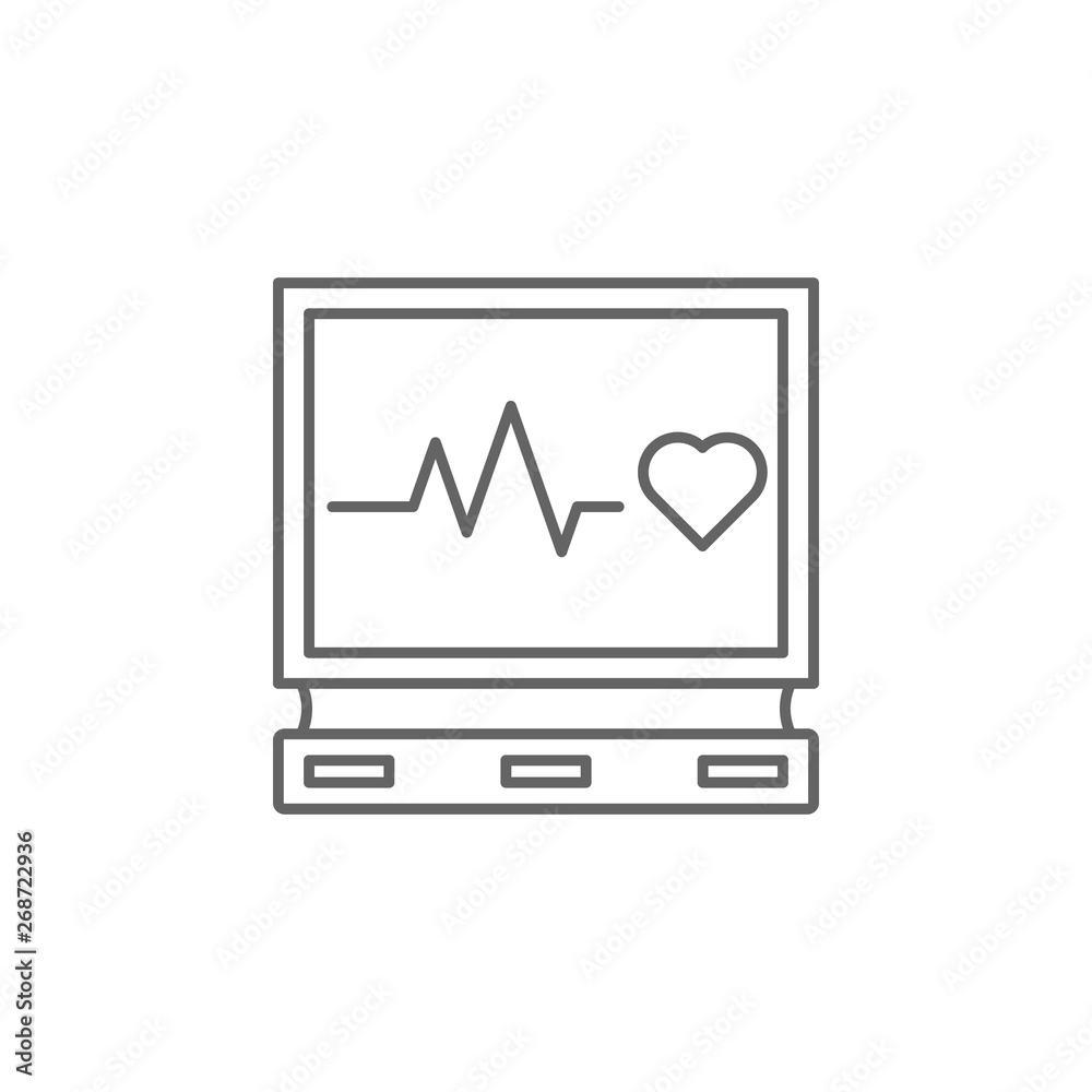 health, cardiogram, medical. Element of health icon. Thin line icon for website design and development, app development. Premium icon