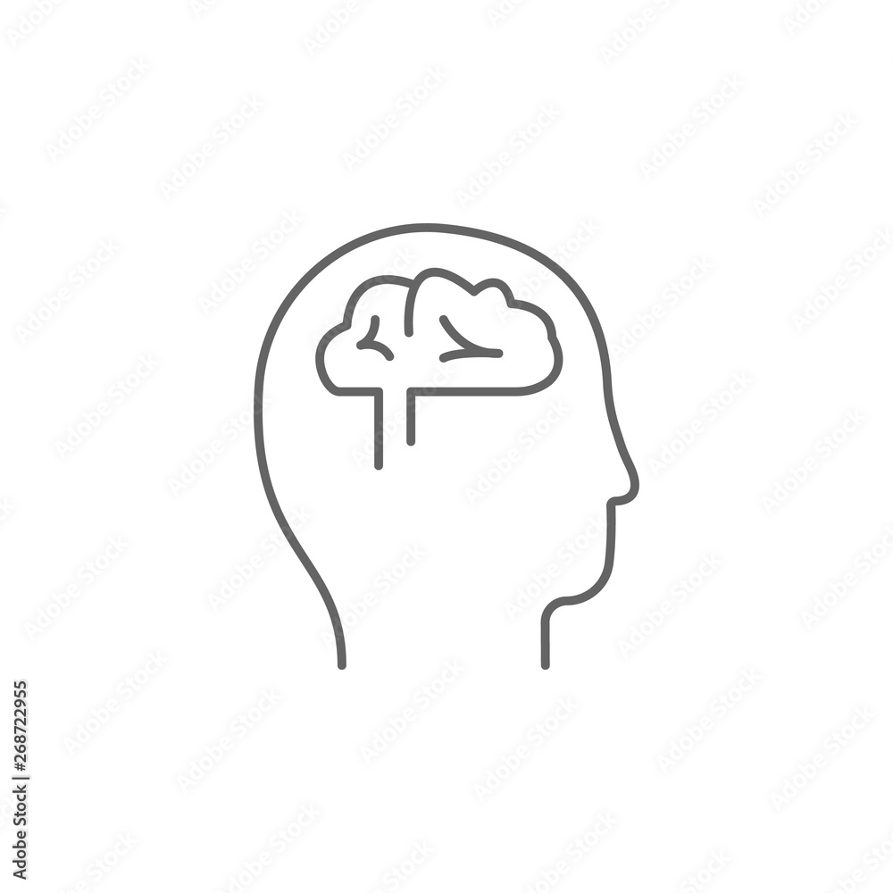health, brain, neurology, neuroscience. Element of health icon. Thin line icon for website design and development, app development. Premium icon