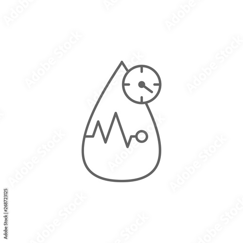 health, blood, pressure, drop, measure. Element of health icon. Thin line icon for website design and development, app development. Premium icon