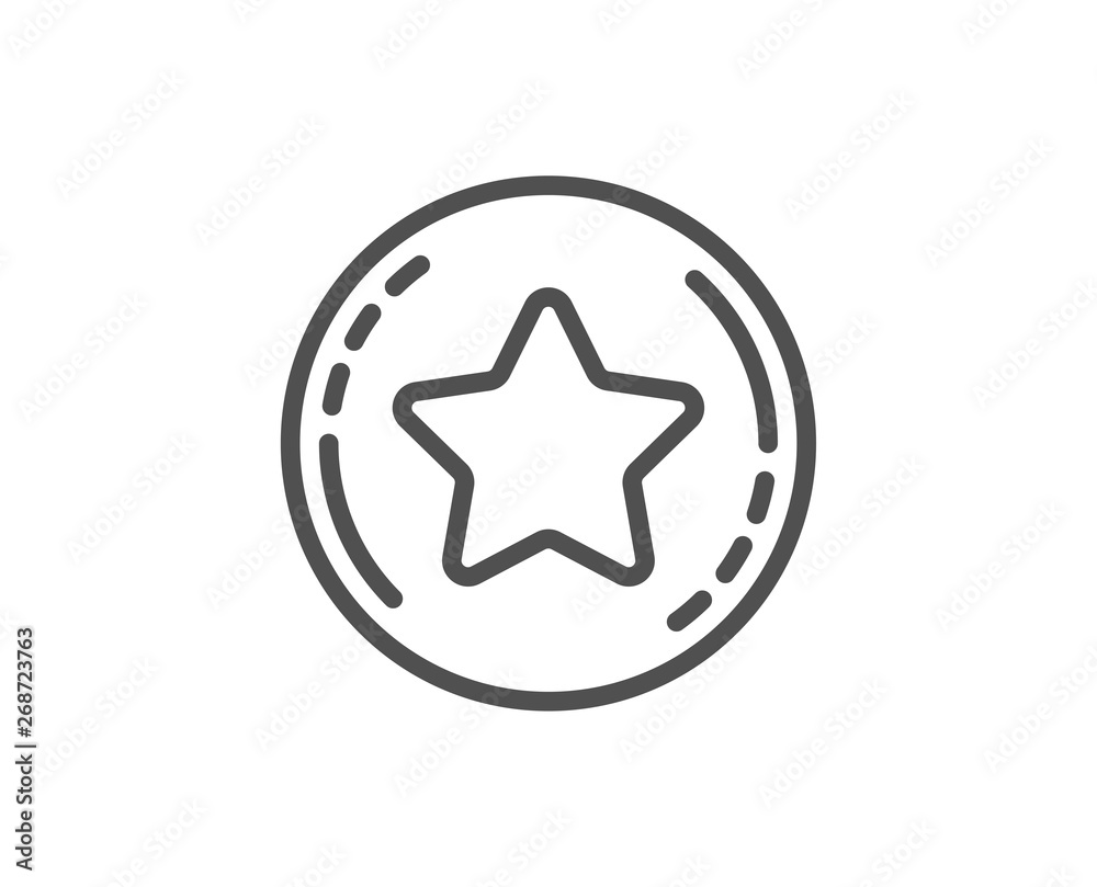 Loyalty star line icon. Bonus points. Discount program symbol. Quality design element. Linear style loyalty star icon. Editable stroke. Vector Loyalty star line icon. Bonus points. Discount program symbol. Quality design element. Linear style loyalty star icon. Editable stroke. Vector