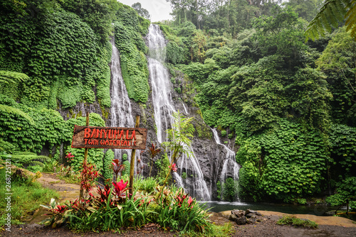 Fototapeta Naklejka Na Ścianę i Meble -  Banyumala twin waterfall in Bali, Indonesia.