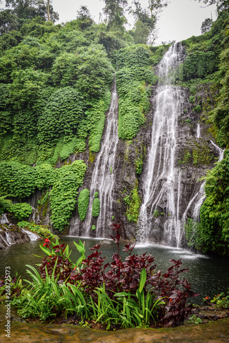 Banyumala twin waterfall in Bali, Indonesia.