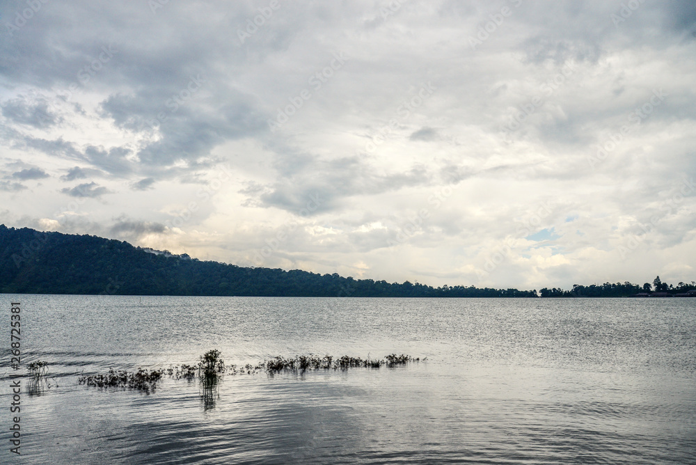 Lake Bratan at rainy day
