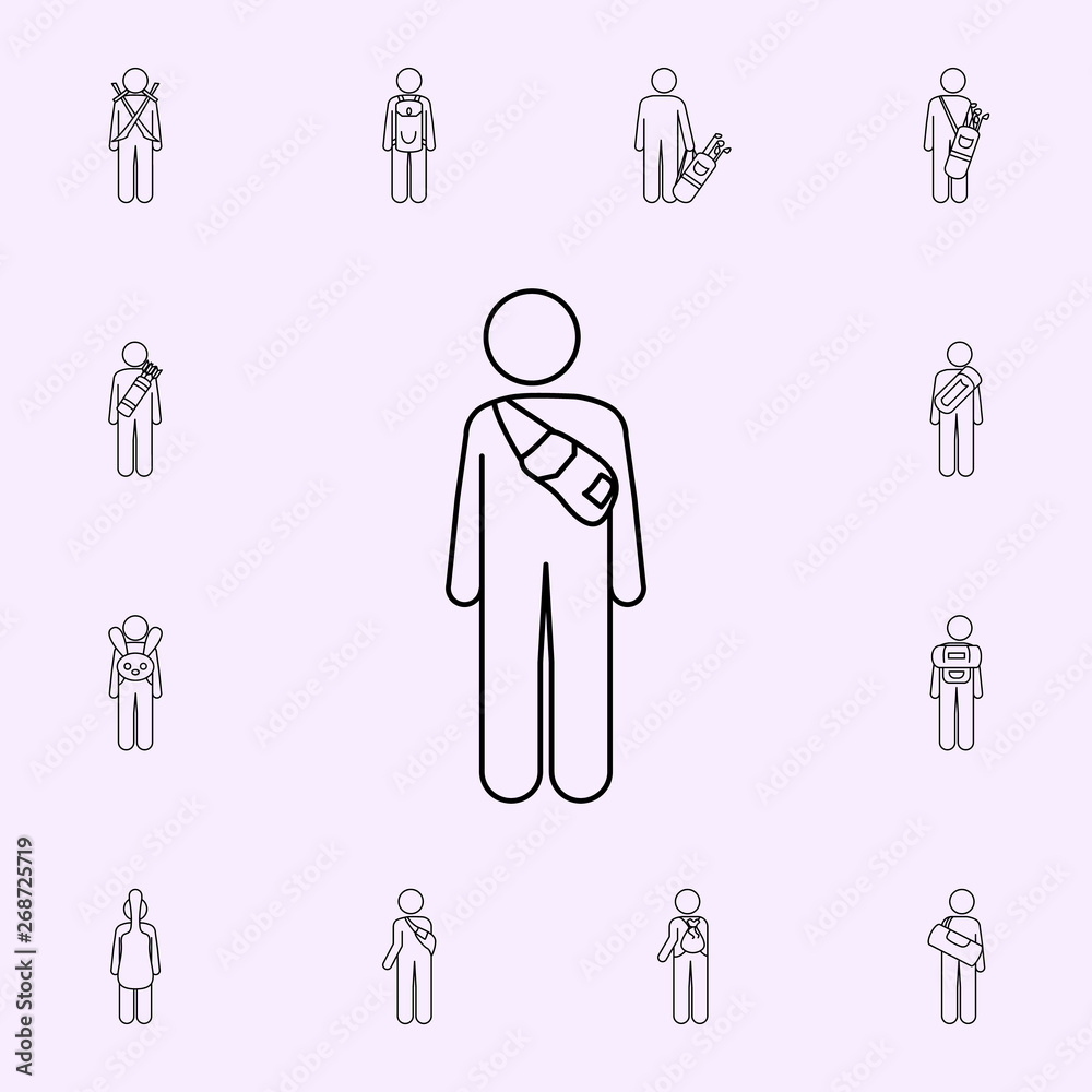 man with sack illustration icon. Male Bag and luggage icons universal set for web and mobile man with sack illustration icon. Male Bag and luggage icons universal set for web and mobile