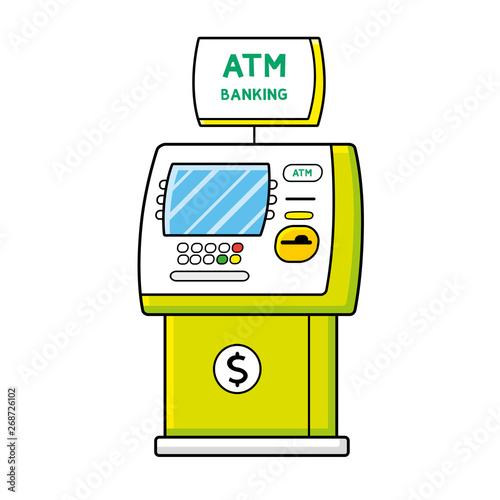 ATM bank machine isolated