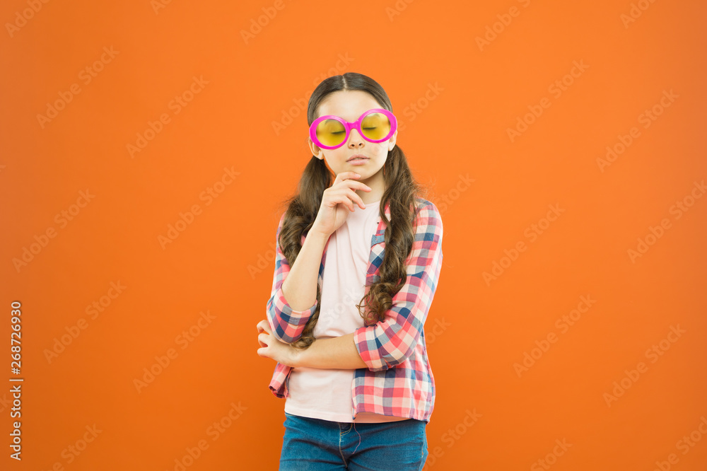 Optics and eyesight. Child happy good eyesight. Summer accessory. Eyesight and eye health. Improve eyesight. Girl wear eyeglasses. Ultraviolet protection crucial while polarization more preference Optics and eyesight. Child happy good eyesight. Summer accessory. Eyesight and eye health. Improve eyesight. Girl wear eyeglasses. Ultraviolet protection crucial while polarization more preference