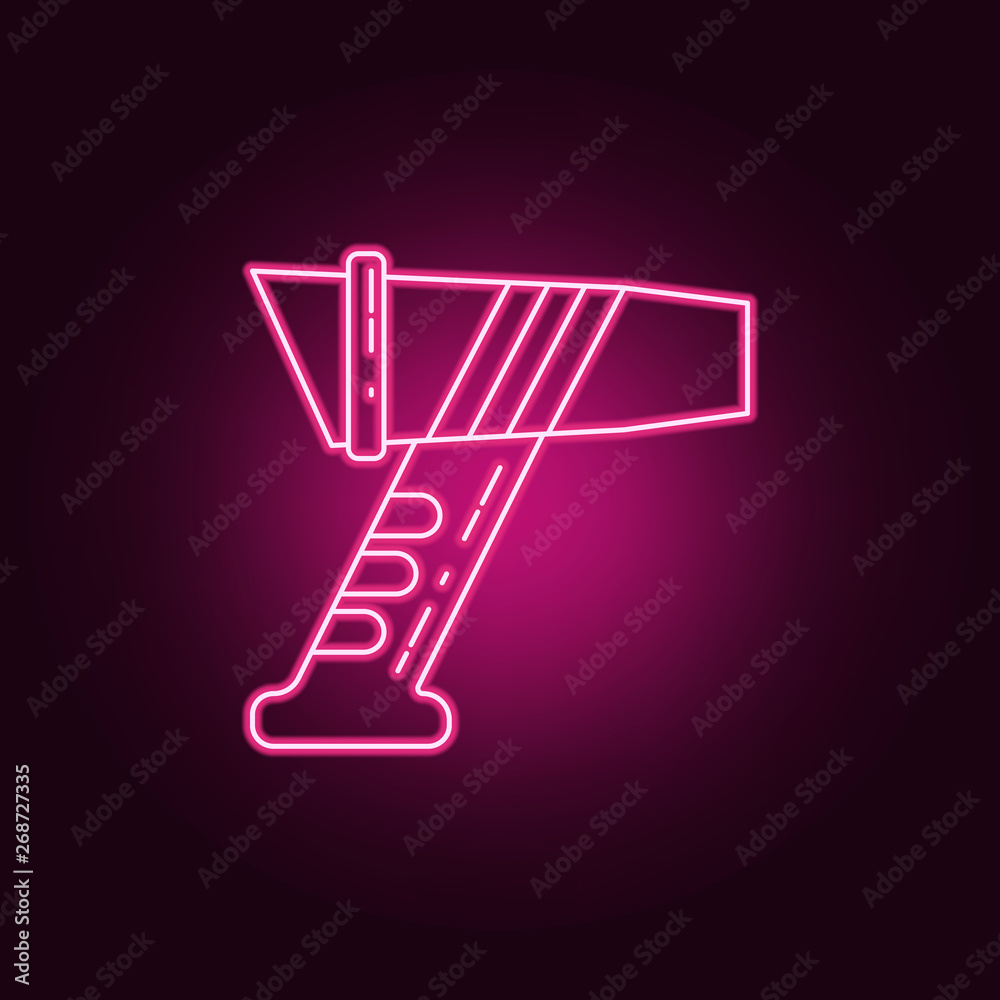 laser measuring instrument neon icon. Elements of Measure set. Simple icon for websites, web design, mobile app, info graphics laser measuring instrument neon icon. Elements of Measure set. Simple icon for websites, web design, mobile app, info graphics