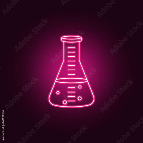 measuring tube neon icon. Elements of Measure set. Simple icon for websites, web design, mobile app, info graphics