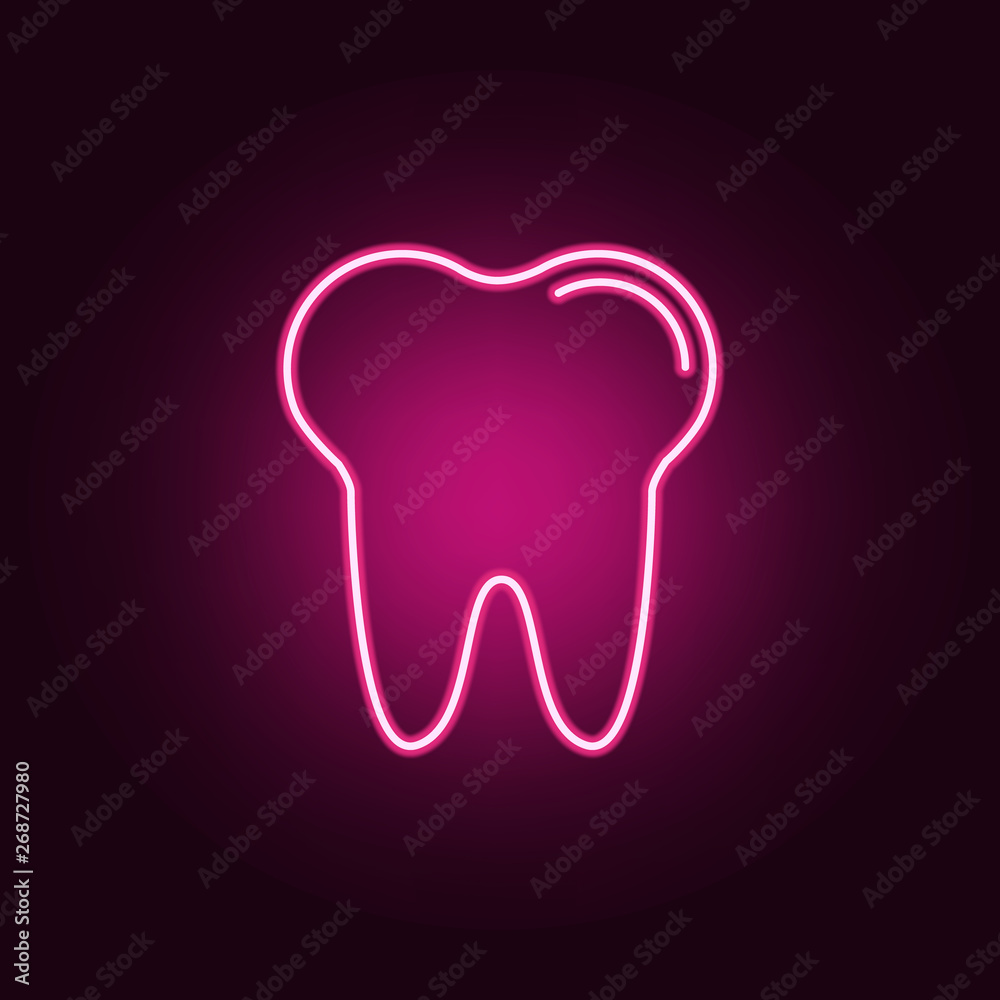 tooth neon icon. Elements of Medecine set. Simple icon for websites, web design, mobile app, info graphics tooth neon icon. Elements of Medecine set. Simple icon for websites, web design, mobile app, info graphics