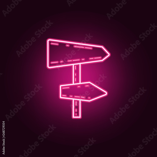 direction arrows neon icon. Elements of Navigation set. Simple icon for websites, web design, mobile app, info graphics