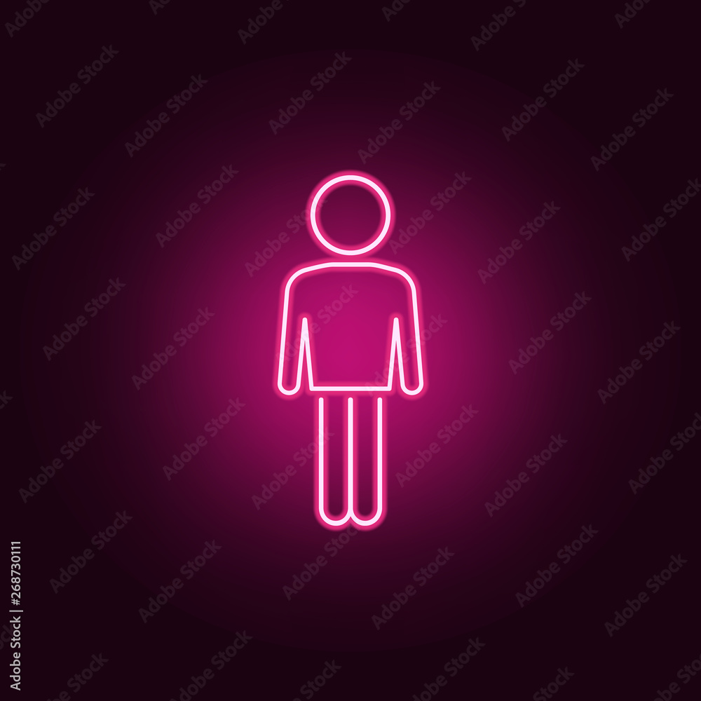 human neon icon. Elements of People set. Simple icon for websites, web design, mobile app, info graphics human neon icon. Elements of People set. Simple icon for websites, web design, mobile app, info graphics