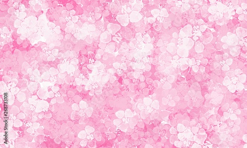 Fototapeta Naklejka Na Ścianę i Meble -  Pink background with flowers pattern