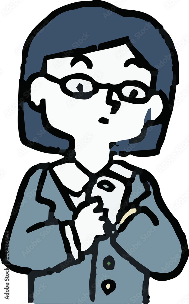 Analog-style illustration of woman using smartphone payment Analog-style illustration of woman using smartphone payment