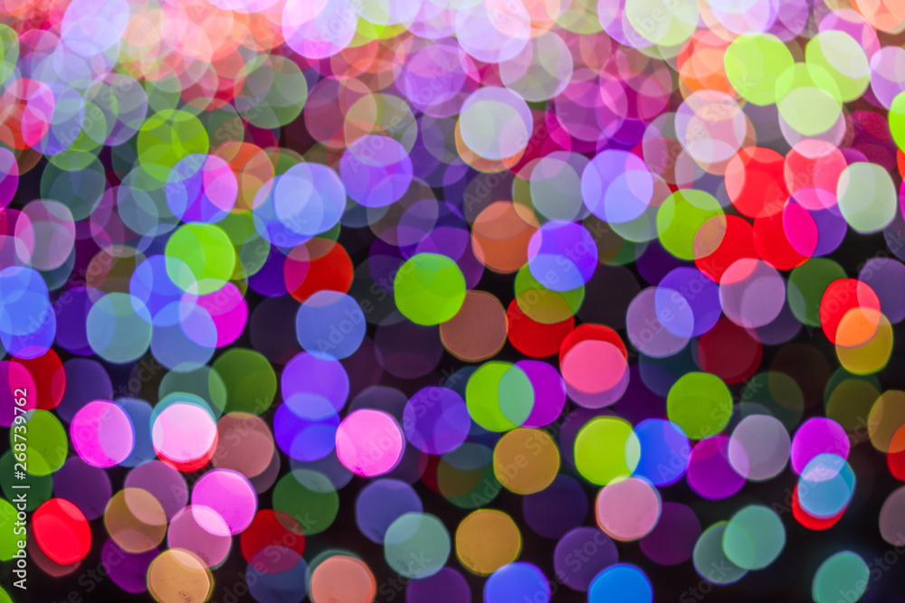 Circular colors bokeh abstract background