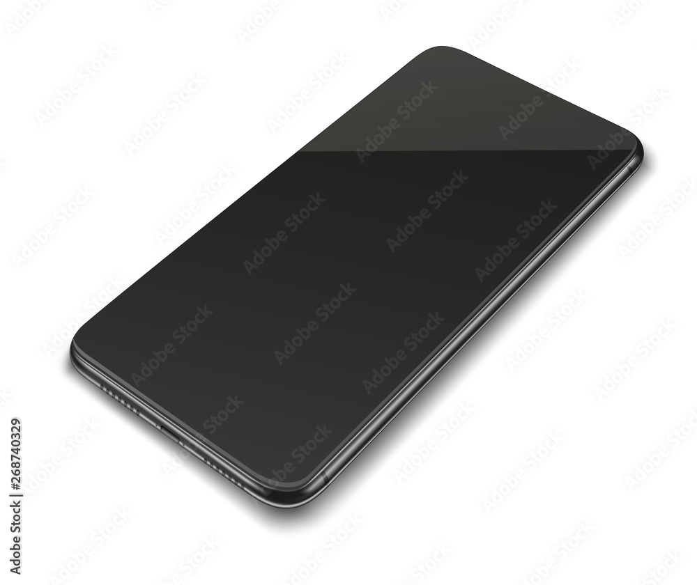 Smart phone with black screen. Smart phone with black screen.
