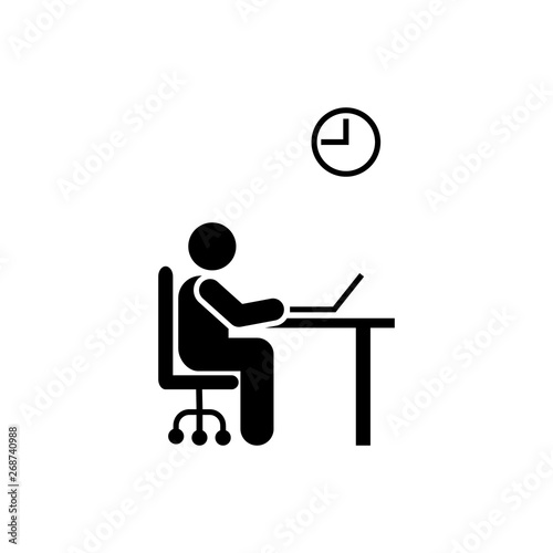 Office, work, job icon. Element of businessman icon. Premium quality graphic design icon. Signs and symbols collection icon for websites, web design, mobile app photo