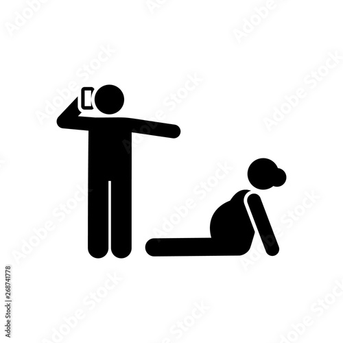 Dad, phone, woman, pregnant icon. Element of maternity icon. Premium quality graphic design icon. Signs and symbols collection icon for websites, web design, mobile app