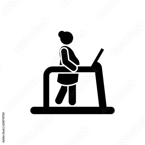 Treadmill, mother, pregnant icon. Element of maternity icon. Premium quality graphic design icon. Signs and symbols collection icon for websites, web design, mobile app
