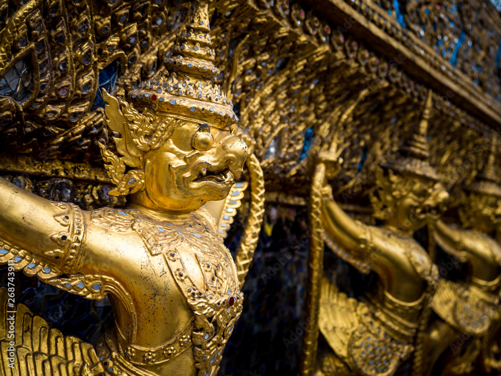 Grand palace and Wat phra keaw in Bangkok, Thailand, May 2019