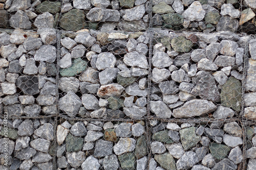 stone wall in net