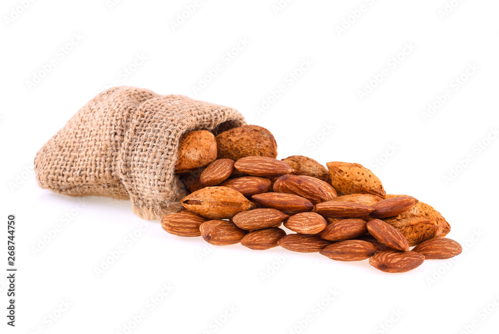 Almond isolated on white background Almond isolated on white background