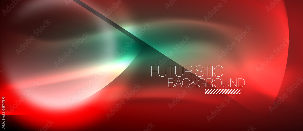 Vector glowing neon circles abstract background