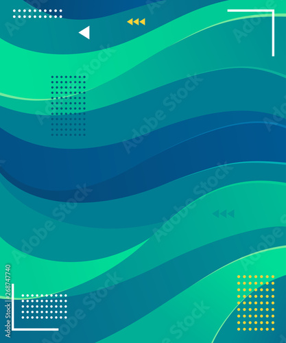 colorful wave vector graphic element