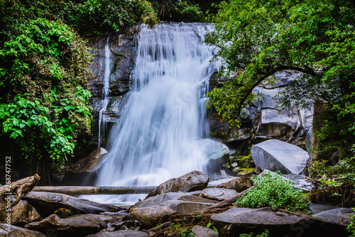 background Wallpaper nature Forest Hill Waterfall. thailand doi inthanon. Travel nature. Travel relax. Siliphum Waterfall.