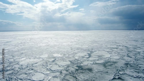 Cracked Ice from drone view.