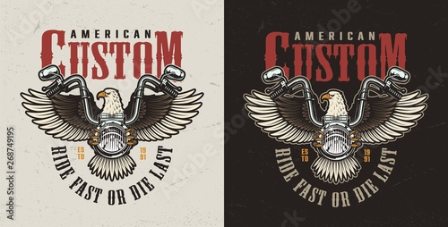 Colorful custom motorcycle print