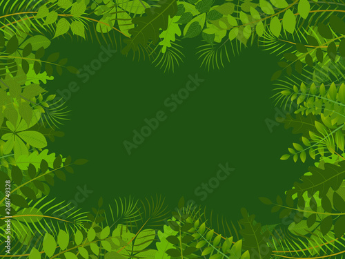 tropical jungle with leaves background 