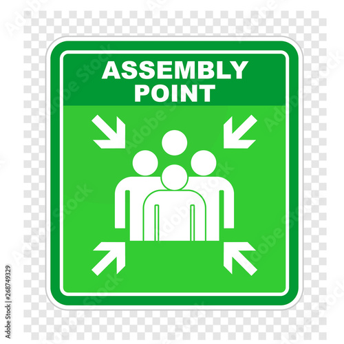 assembly point, sign vector