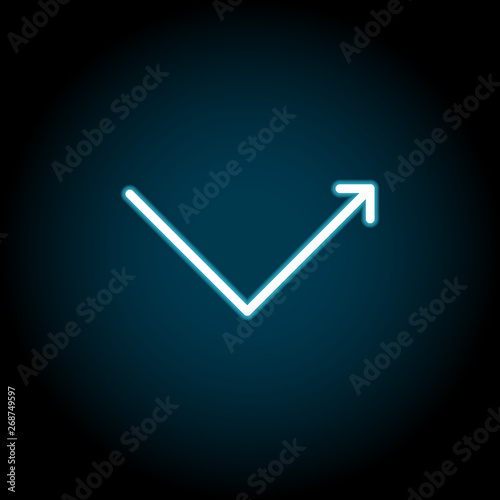 arrow, rebound neon icon. Simple thin line, outline vector of Arrow icons for UI and UX, website or mobile application