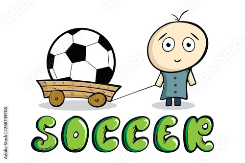 Boy and soccer