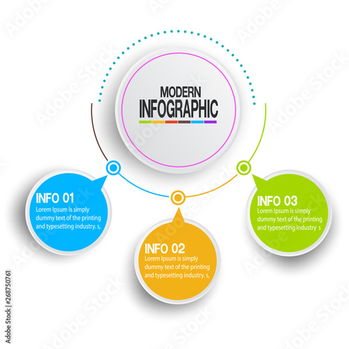 Vector infographic template for diagram