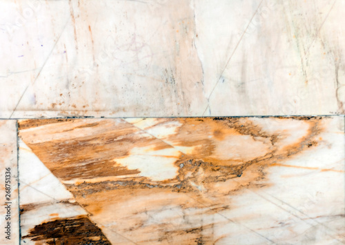 Marble texture – floor with stone slabs background in ancient building.