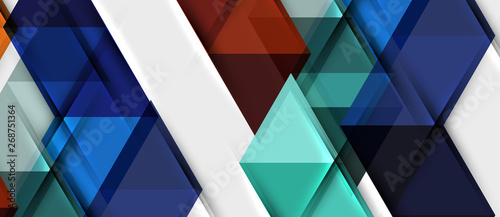 Triangle geometrical modern business presentation design template, abstract pattern for any background