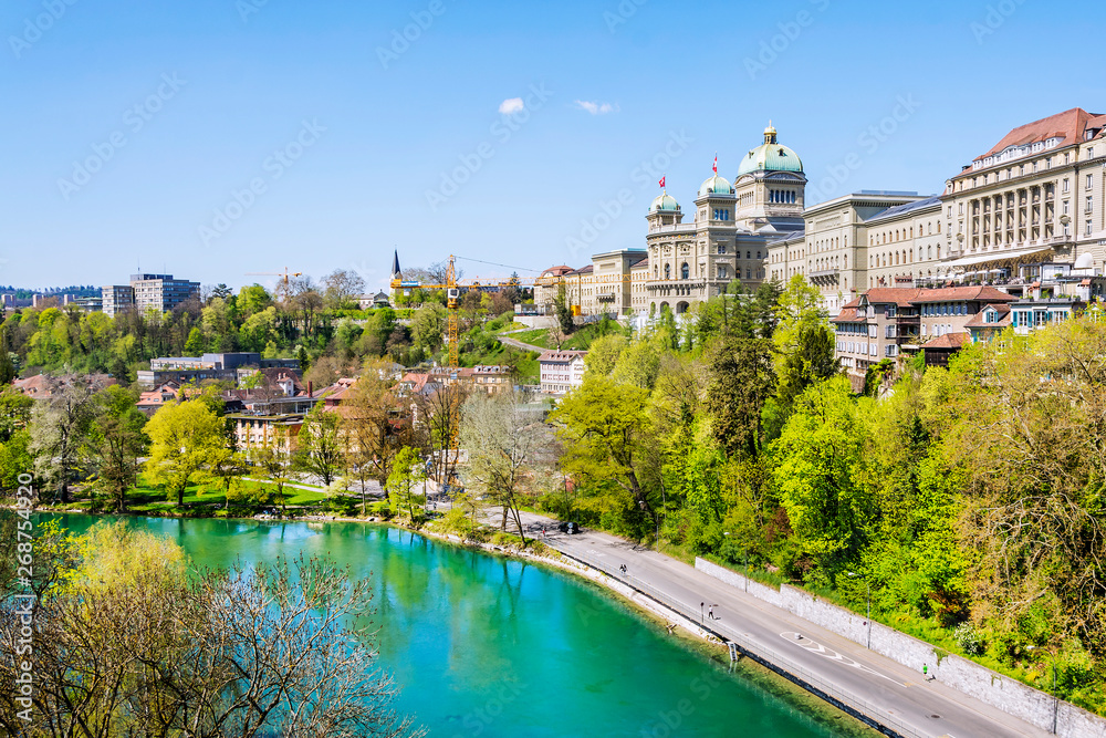 Federal Palace of Switzerland in Bern, capital city of Switzerland