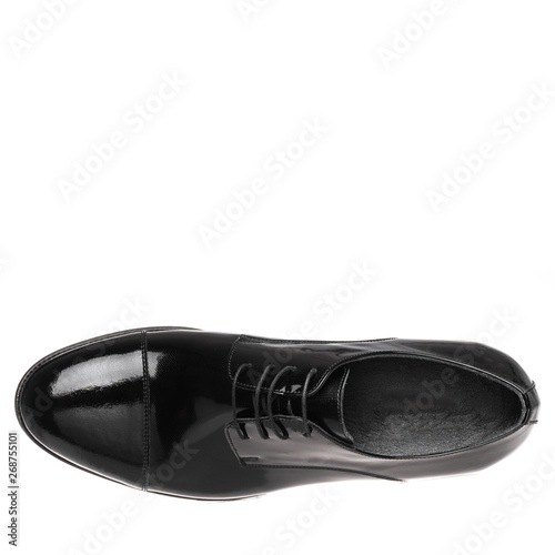 Men classic elegance shoes white isolated background
